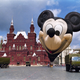 A giant Mickey Mouse hot-air balloon, over four stories high, is inflated in Moscow’s Red Square on Sunday, July 21, 1991, as a prop in a Circle Vision’s latest film for the new Euro Disney resort which is scheduled to open Spring 1992 near Paris. (AP Photo/Olga Shalygin)